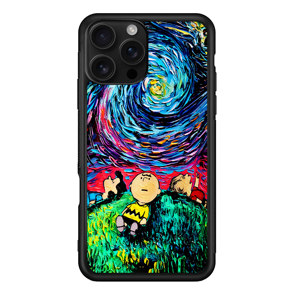 Charlie Friends Starry Night iPhone 16 Pro Case | Durable Protective Case for iPhone 16 Pro