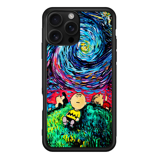 Charlie Friends Starry Night iPhone 16 Pro Case | Durable Protective Case for iPhone 16 Pro