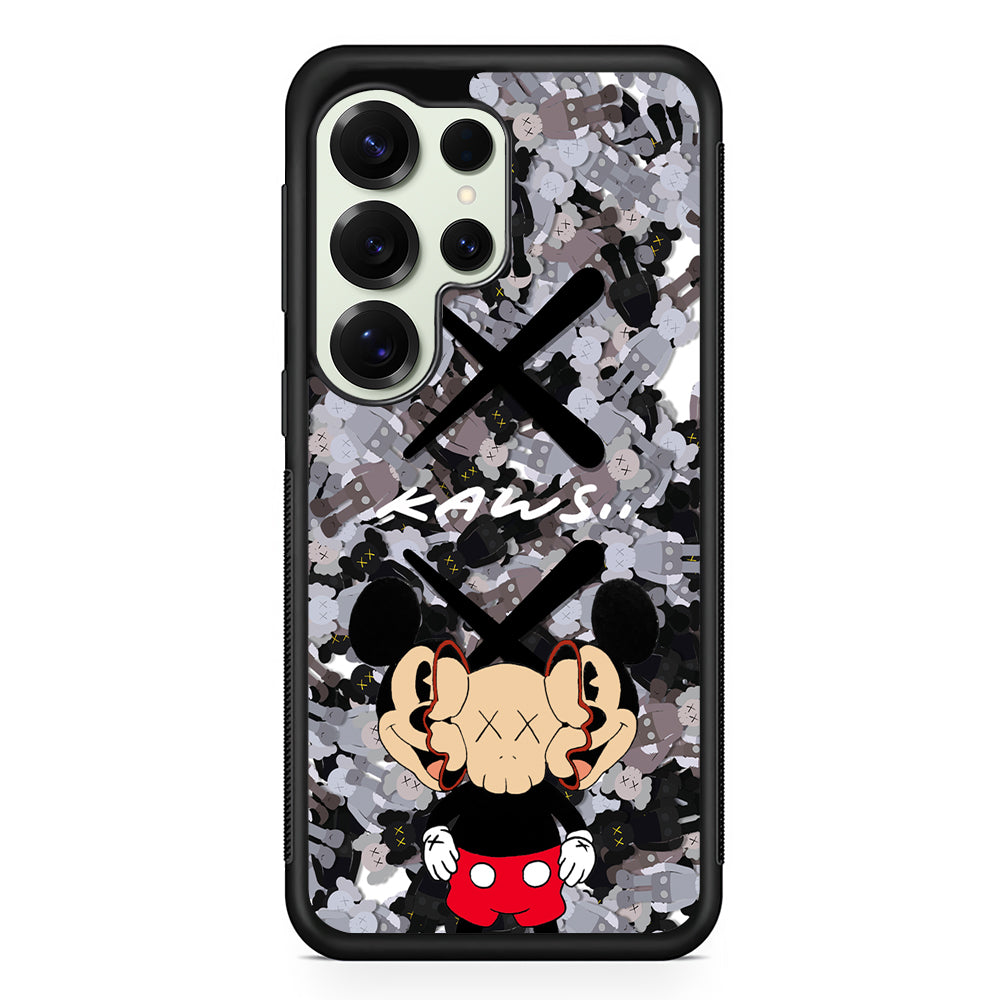 Kaws and Mickey Mask Samsung Galaxy S25 Ultra Case | Slim Rubber Case for Samsung Galaxy S25 Ultra