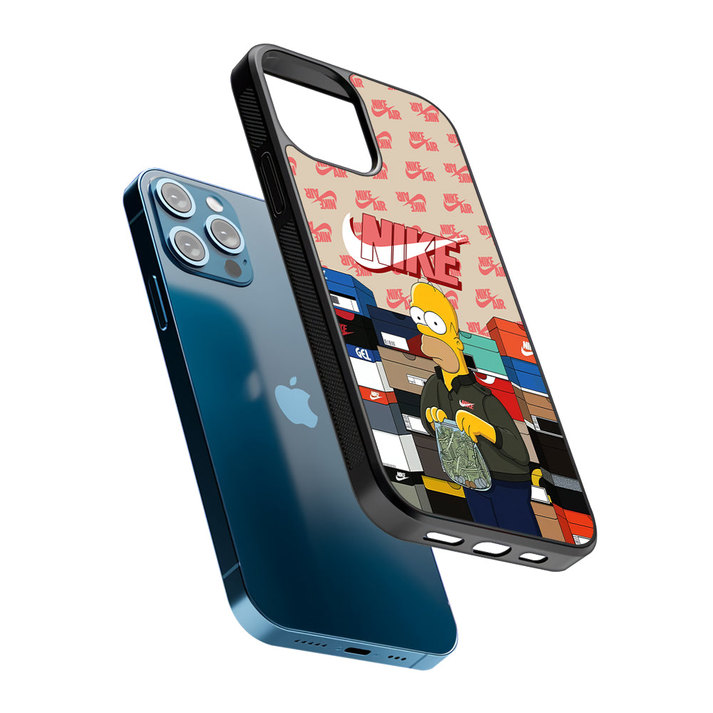 Nike Homer Spend Money 2D Rubber Phone Case | Slim Protective Phone Case