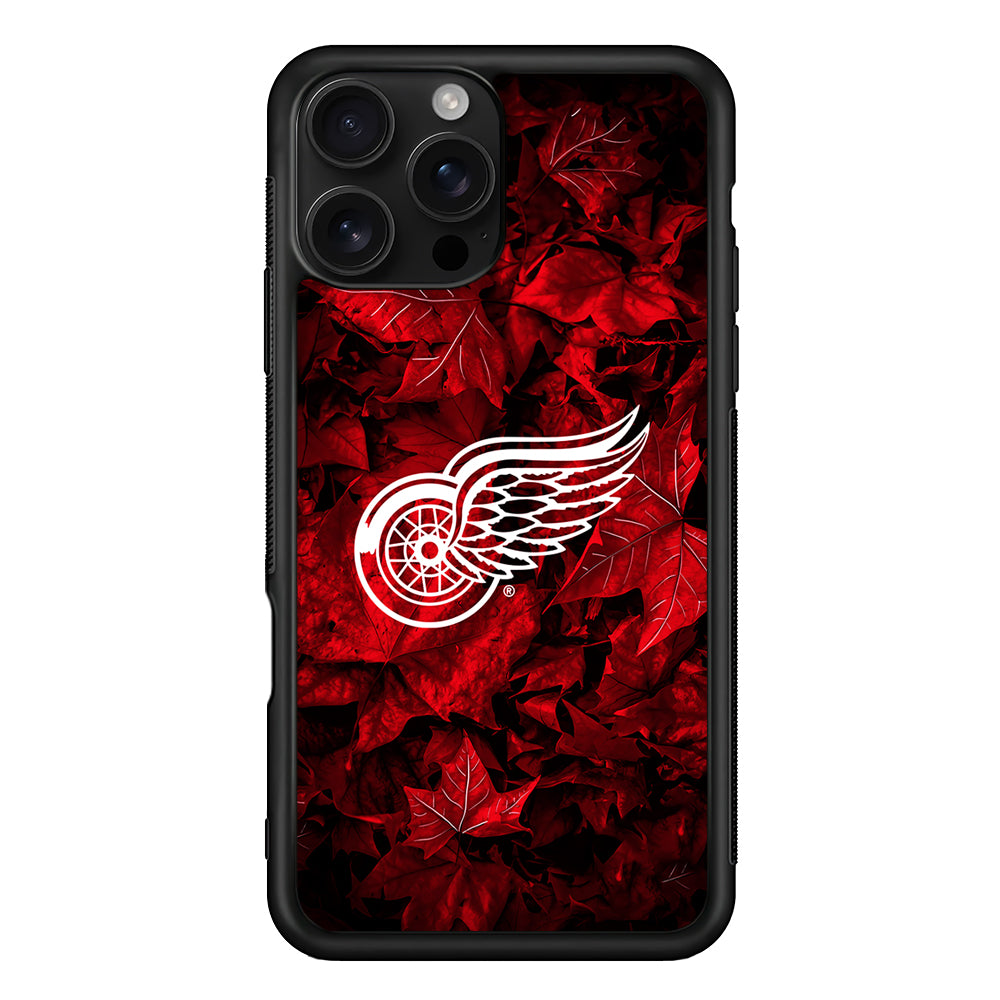 Detroit Red Wings Maple Leaves iPhone 16 Pro Case | Durable Protective Case for iPhone 16 Pro