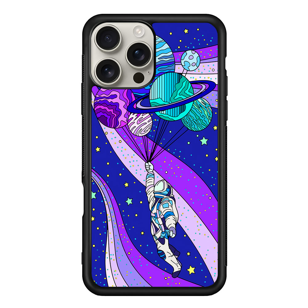 Astronaut Space Planetary Balloon iPhone 16 Pro Max Case | Stylish Protective Case for iPhone 16 Pro Max