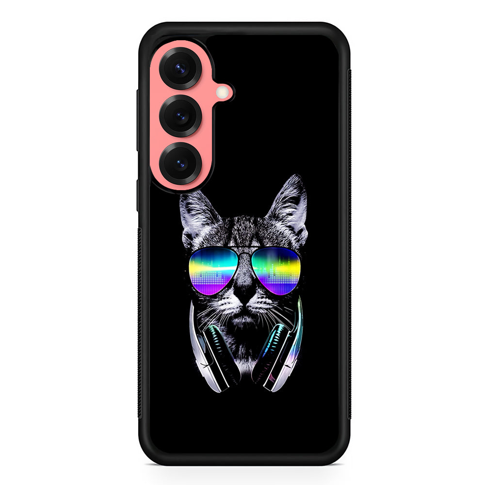 Music Lover Cat DJ Samsung Galaxy S25 Case | Protective Case for Samsung Galaxy S25
