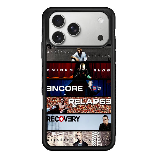 The Eminem Show Tracklist Poster iPhone 17 Pro Case | Slim Rubber Case for iPhone 17 Pro