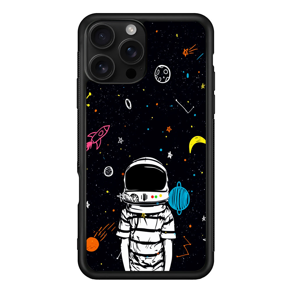 Astronaut Standing in Space iPhone 16 Pro Case | Durable Protective Case for iPhone 16 Pro