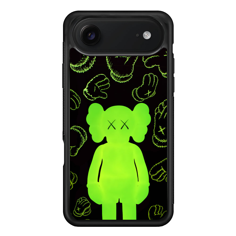 Kaws Doll Glowing Green iPhone 17 Air Case | Slim Rubber Case for iPhone 17 Air