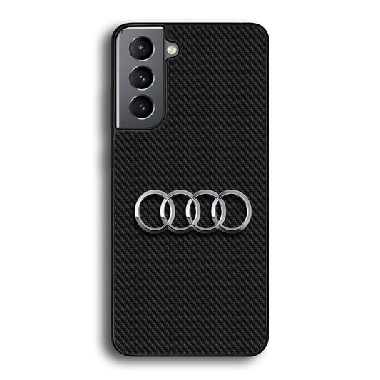 Audi Metal Against a Dark Carbon Samsung Galaxy S21 Case | Slim Rubber Case for Samsung Galaxy S21