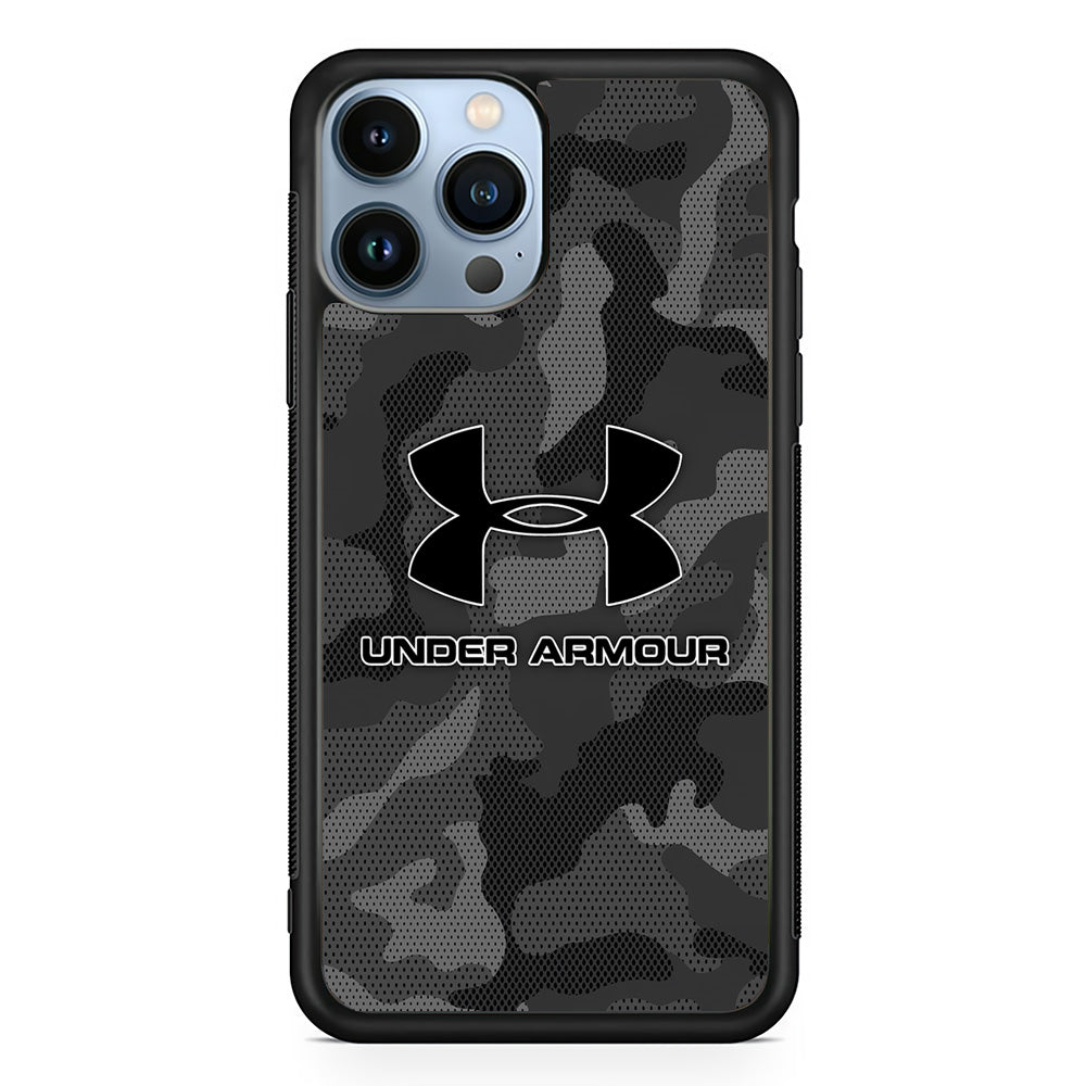 Under Armour Black Camo iPhone 15 Pro Max Case | Slim Rubber Case for iPhone 15 Pro Max