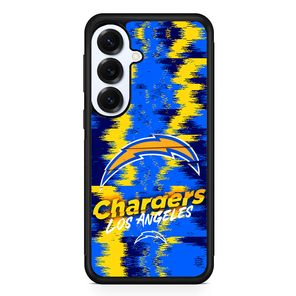 Los Angeles Chargers Abstract Color Samsung Galaxy S25 Plus Case | Slim Rubber Cover for Samsung Galaxy S25 Plus