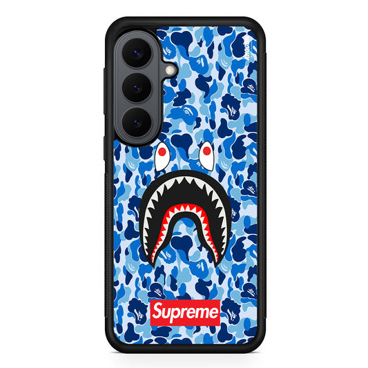 Bape Supreme Blue Camo Samsung Galaxy S26 Plus Case | Slim Rubber Case for Samsung Galaxy S26 Plus