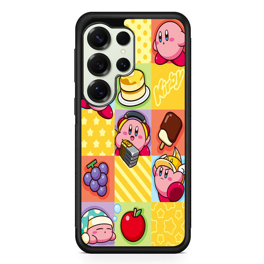 Cute Kirby Collage Samsung Galaxy S25 Ultra Case | Durable Rubber Case for Samsung Galaxy S25 Ultra