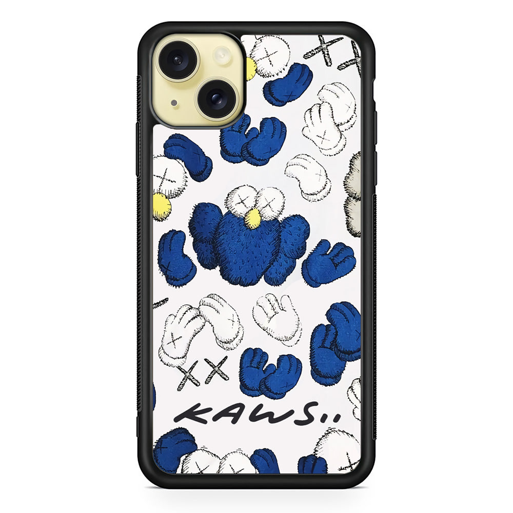 Kaws Hand Cheers iPhone 15 Plus Case | Slim Rubber Case for iPhone 15 Plus