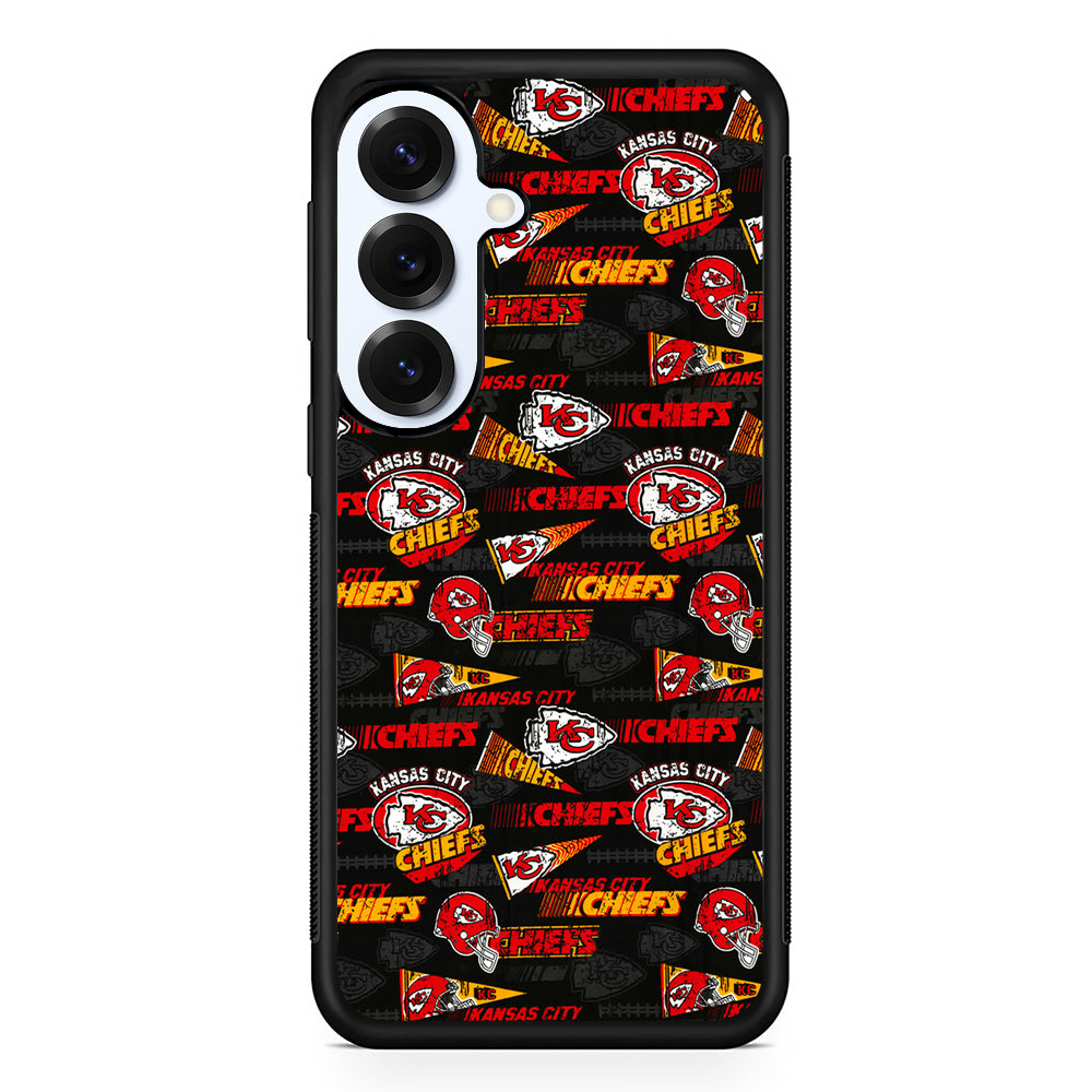 Kansas City Chiefs Patterns Samsung Galaxy S25 Plus Case | Slim Rubber Cover for Samsung Galaxy S25 Plus