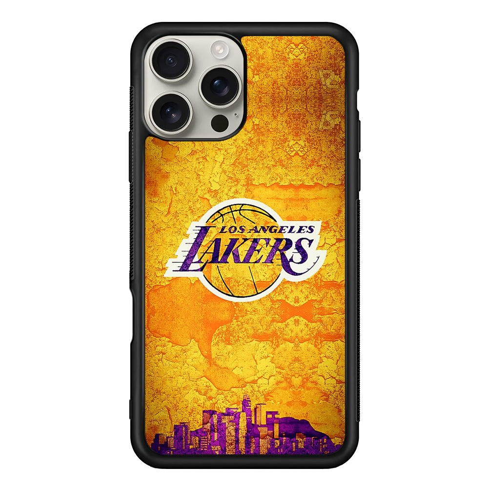 Los Angeles Lakers Pattern iPhone 16 Pro Max Case | Stylish Protective Case for iPhone 16 Pro Max