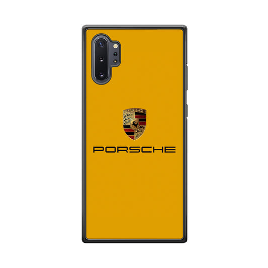 Porsche Car Logo Yellow Samsung Galaxy Note 10 Plus Case | Slim Rubber Case for Samsung Galaxy Note 10 Plus