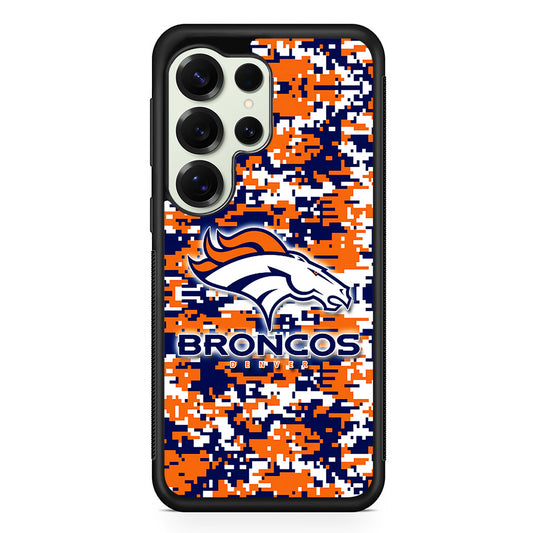 Denver Broncos Pixels Samsung Galaxy S25 Ultra Case | Durable Rubber Case for Samsung Galaxy S25 Ultra