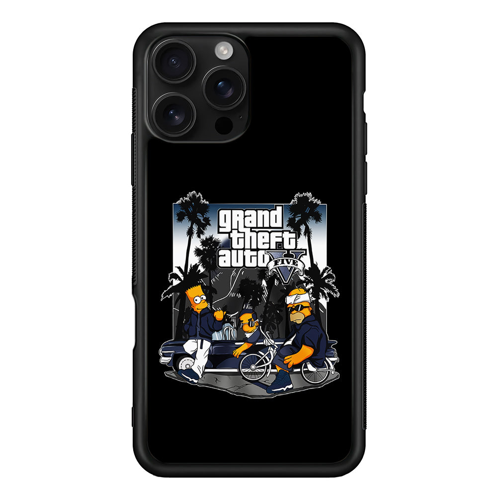 Grand Theft Auto Simpson iPhone 16 Pro Case | Durable Protective Case for iPhone 16 Pro