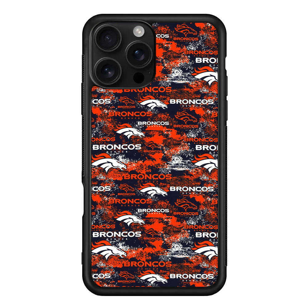 Denver Broncos Patterns iPhone 16 Pro Case | Durable Protective Case for iPhone 16 Pro