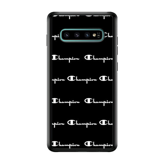 Champion Bland And White Samsung Galaxy S10 Plus Case | Slim Rubber Case for Samsung Galaxy S10 Plus