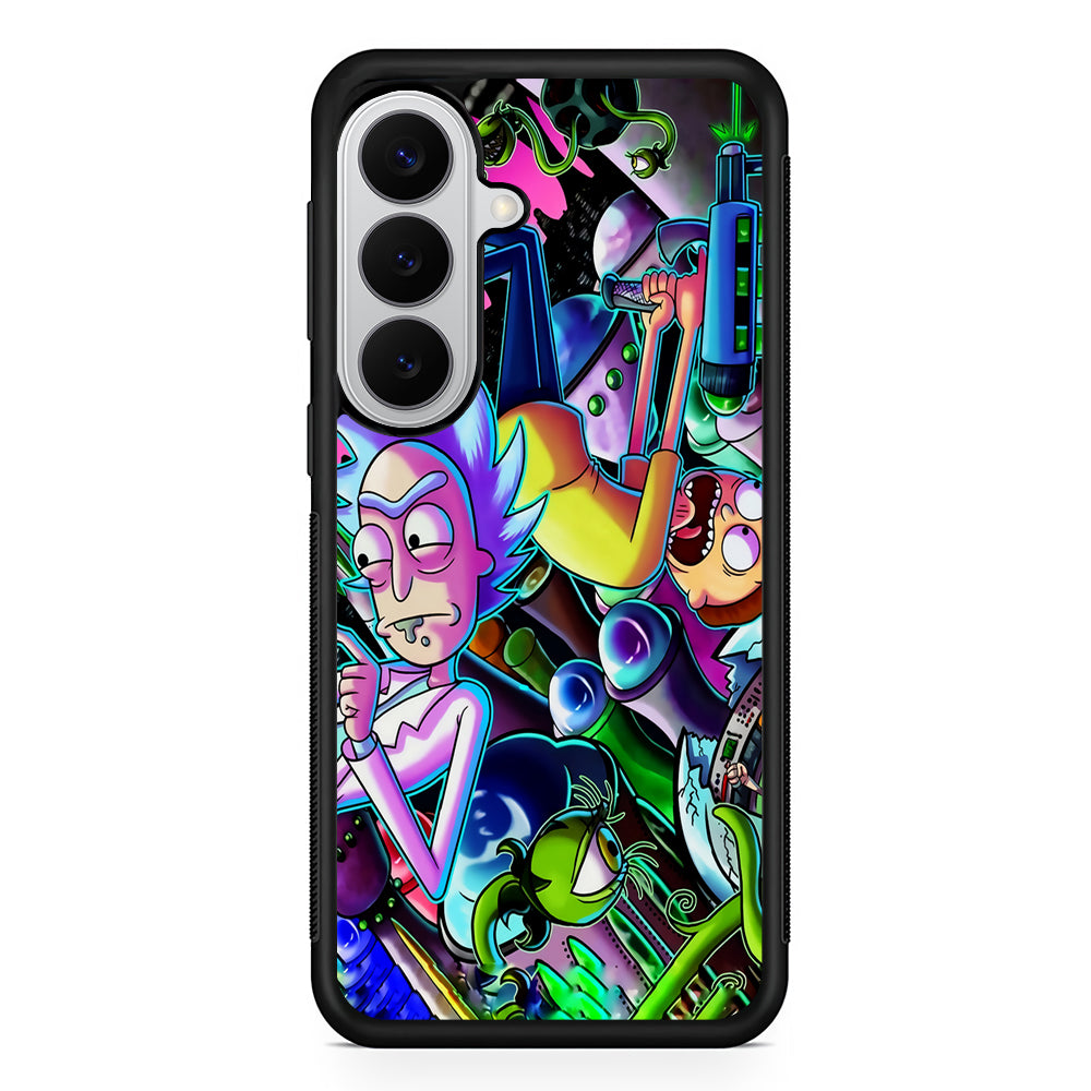 Rick and Morty Space Travel Samsung Galaxy S26 Case | Protective Rubber Cover