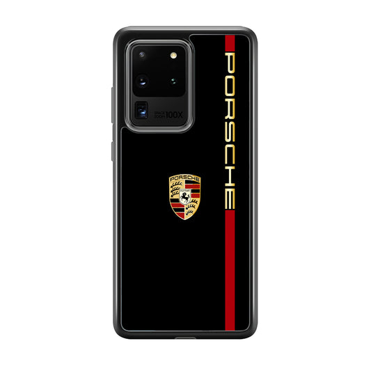 Porsche Car Logo Luxury Samsung Galaxy S20 Ultra Case | Slim Rubber Case for Samsung Galaxy S20 Ultra