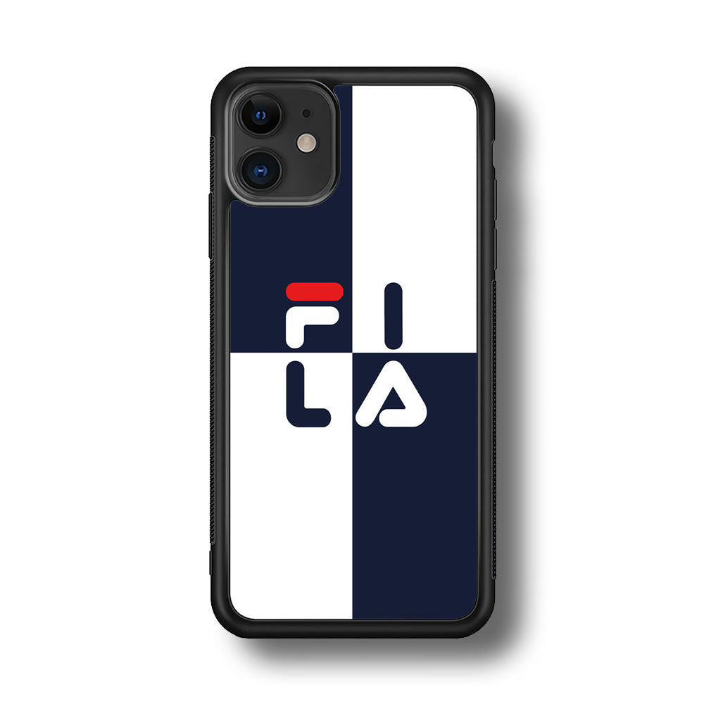 Fila Box Word iPhone 12 Case | Slim Rubber Case for iPhone 12