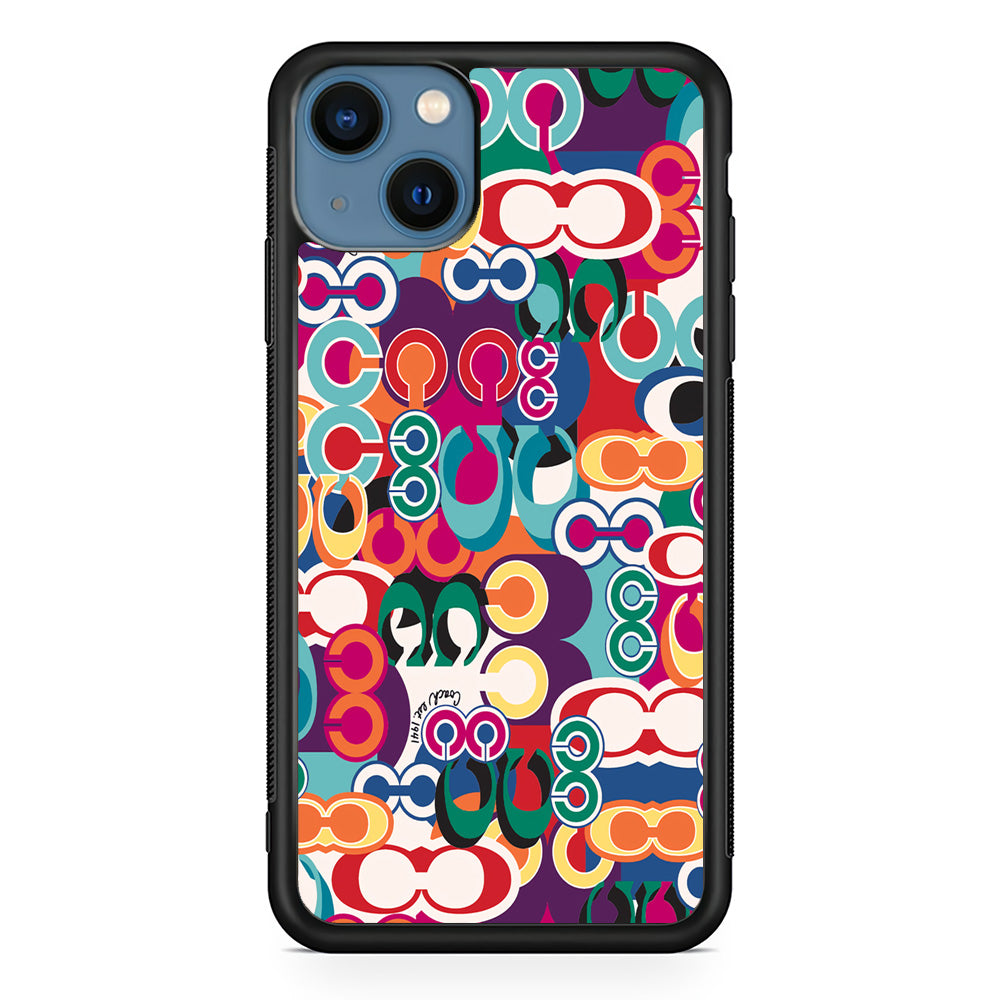 Coach Colorful iPhone 15 Case | Slim Rubber Case for iPhone 15