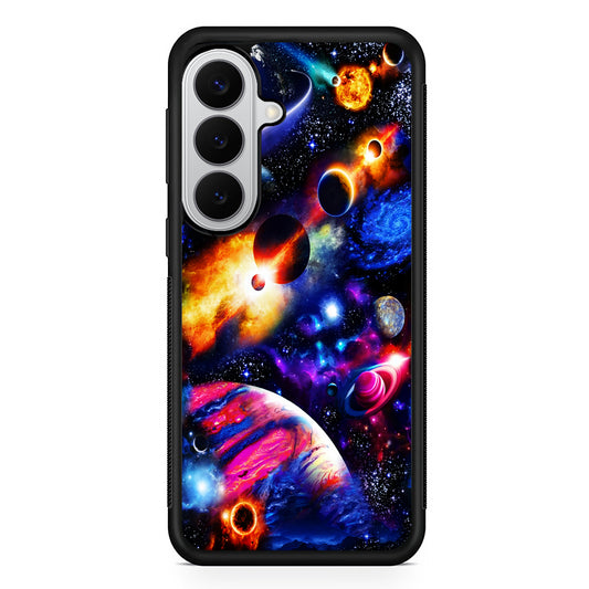 Beautiful Space Galaxy Planets Samsung Galaxy S26 Case | Protective Rubber Cover