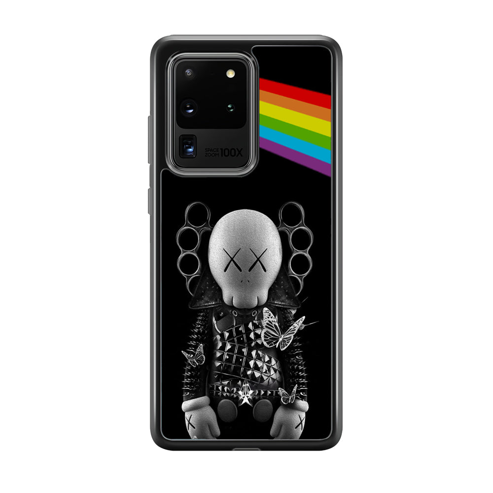 Kaws Metal Style Rainbow Samsung Galaxy S20 Ultra Case | Slim Rubber Case for Samsung Galaxy S20 Ultra