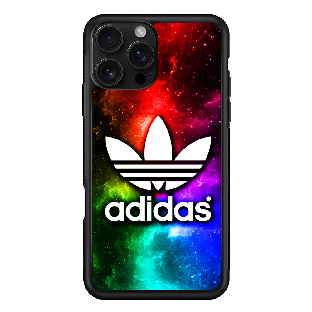 Adidas Logo Colours in Space iPhone 16 Pro Case - Stylish Protective Cover for iPhone 16 Pro
