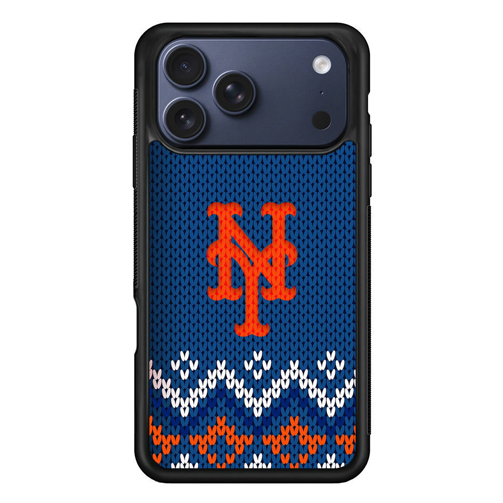 New York Mets Pattern iPhone 17 Pro Max Case | Slim Protective Cover for iPhone 17 Pro Max
