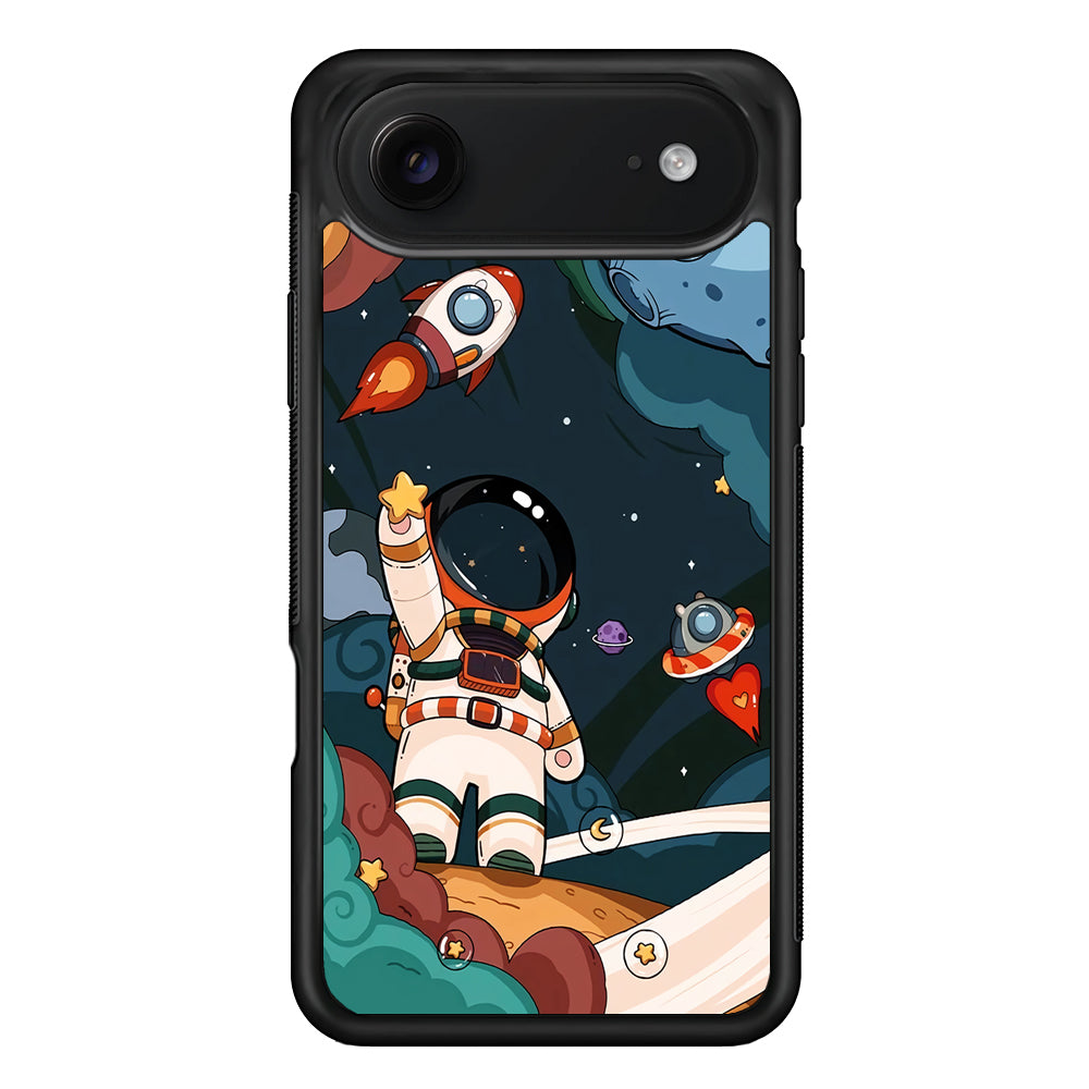 Cartoon Astronaut Holding Up a Star iPhone 17 Air Case | Protective Case for iPhone 17 Air