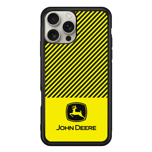John Deere Black Patern iPhone 16 Pro Max Case | Slim Rubber Case for iPhone 16 Pro Max