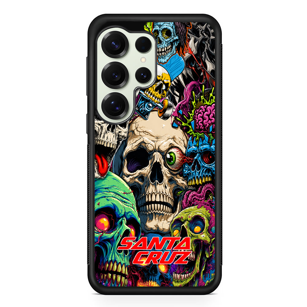 Santa Cruz Skateboard Skull Samsung Galaxy S25 Ultra Case | Slim Rubber Case for Samsung Galaxy S25 Ultra