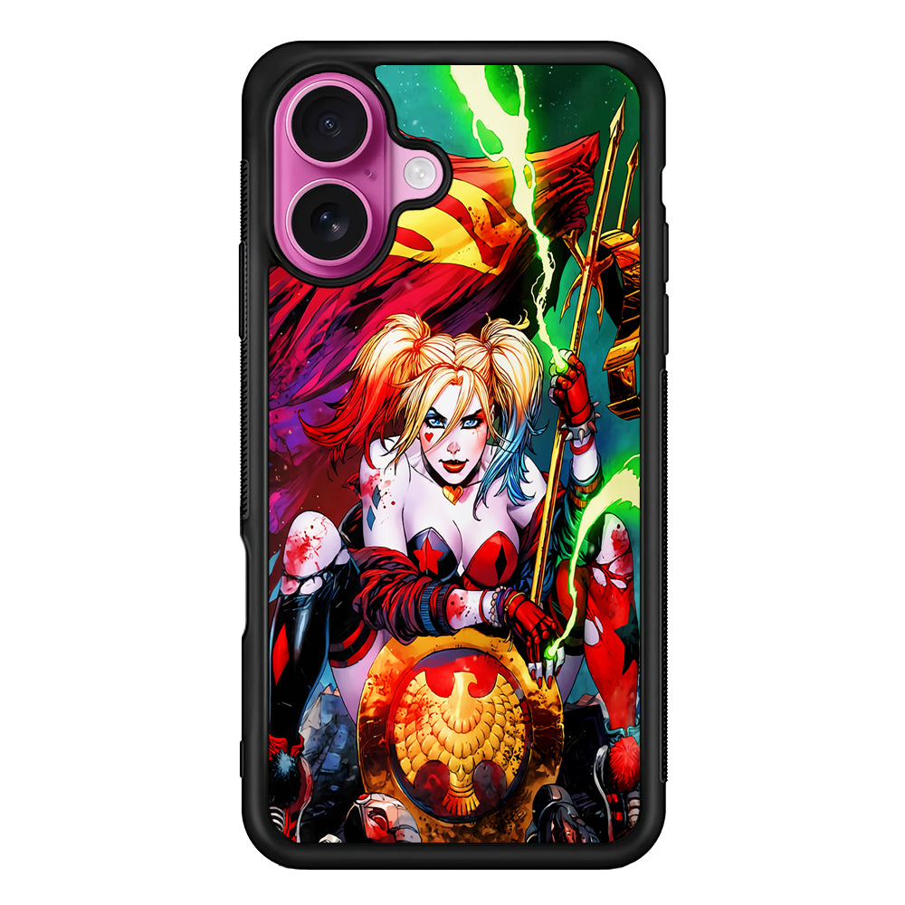 Harley Quinn Superman Flag iPhone 17 Case | Slim Protective Rubber Phone Cover