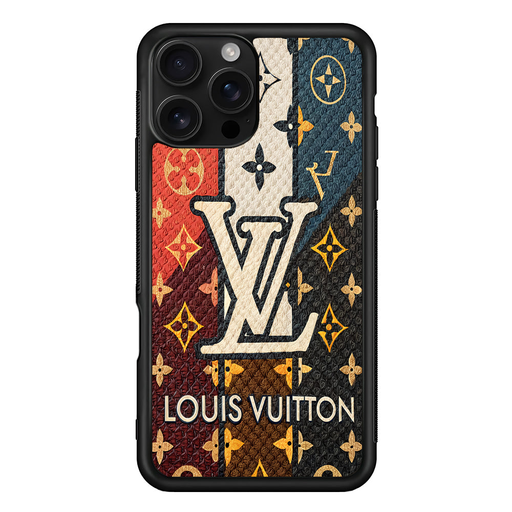 Louis Vuitton Aesthetic Luxury iPhone 16 Pro Case | Slim Rubber Case for iPhone 16 Pro