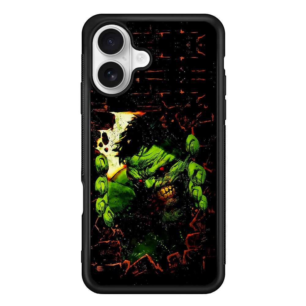 Angry Hulk Scary Face iPhone 16 Plus Case | Durable Protective Rubber Cover