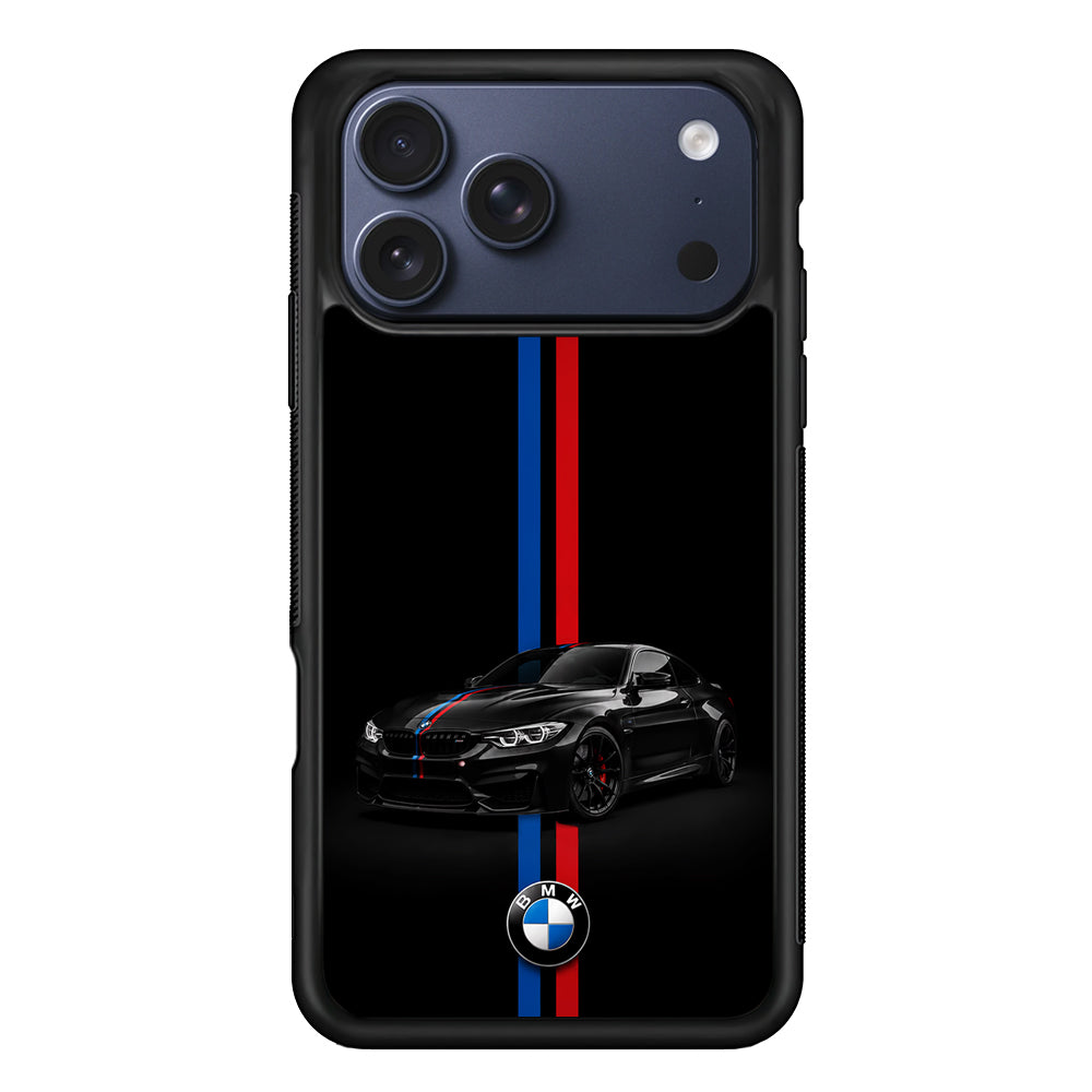 BMW M4 Coupe Racing Stripe iPhone 17 Pro Max Case | Slim Rubber Case for iPhone 17 Pro Max