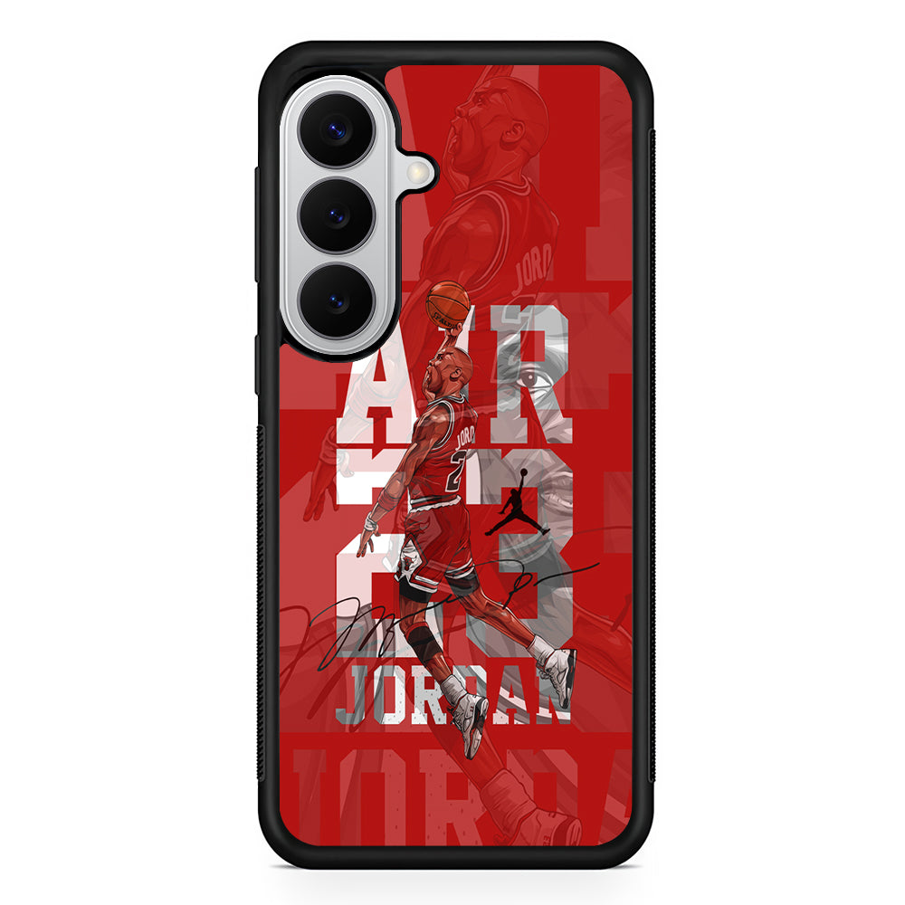 Air Jordan Silver Light Samsung Galaxy S26 Case | Slim Samsung Galaxy S26 Rubber Case
