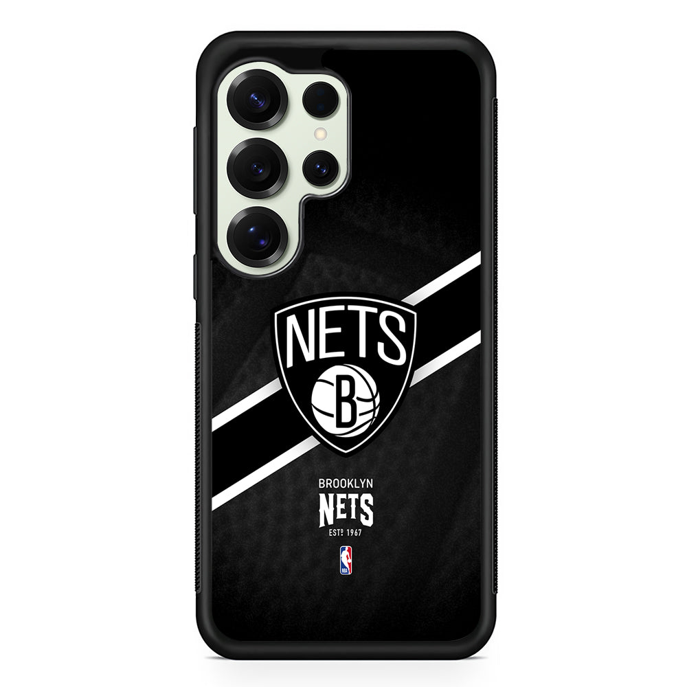 Brooklyn Nets Logo Samsung Galaxy S25 Ultra Case | Durable Rubber Case for Samsung Galaxy S25 Ultra