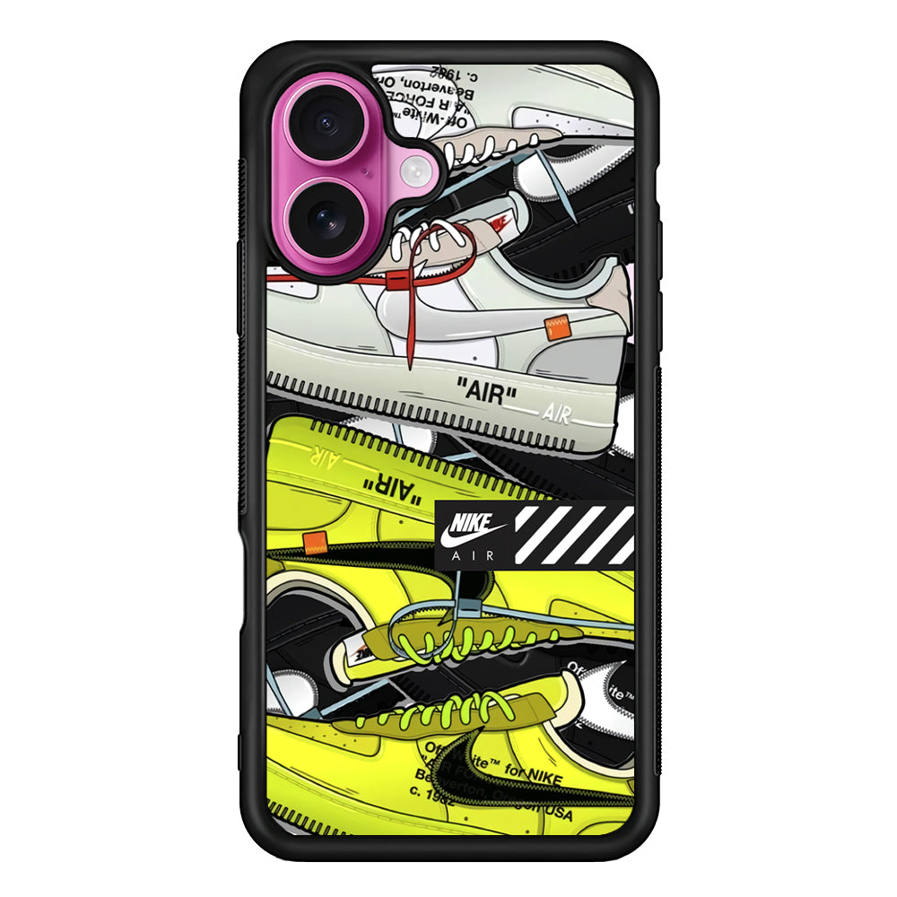 Nike Air Shoelaces iPhone 17 Case - Slim Rubber Case for iPhone 17