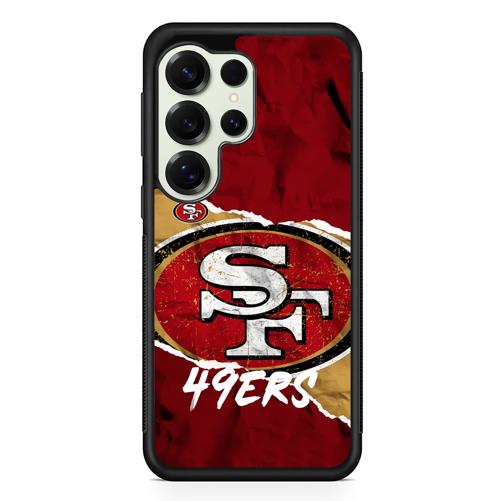 San Francisco 49ers Abstract Samsung Galaxy S25 Ultra Case | Durable Rubber Case for Samsung Galaxy S25 Ultra