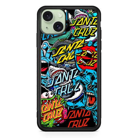 Santa Cruz Skateboard logo iPhone 14 Plus Case | Slim Rubber Case for iPhone 14 Plus