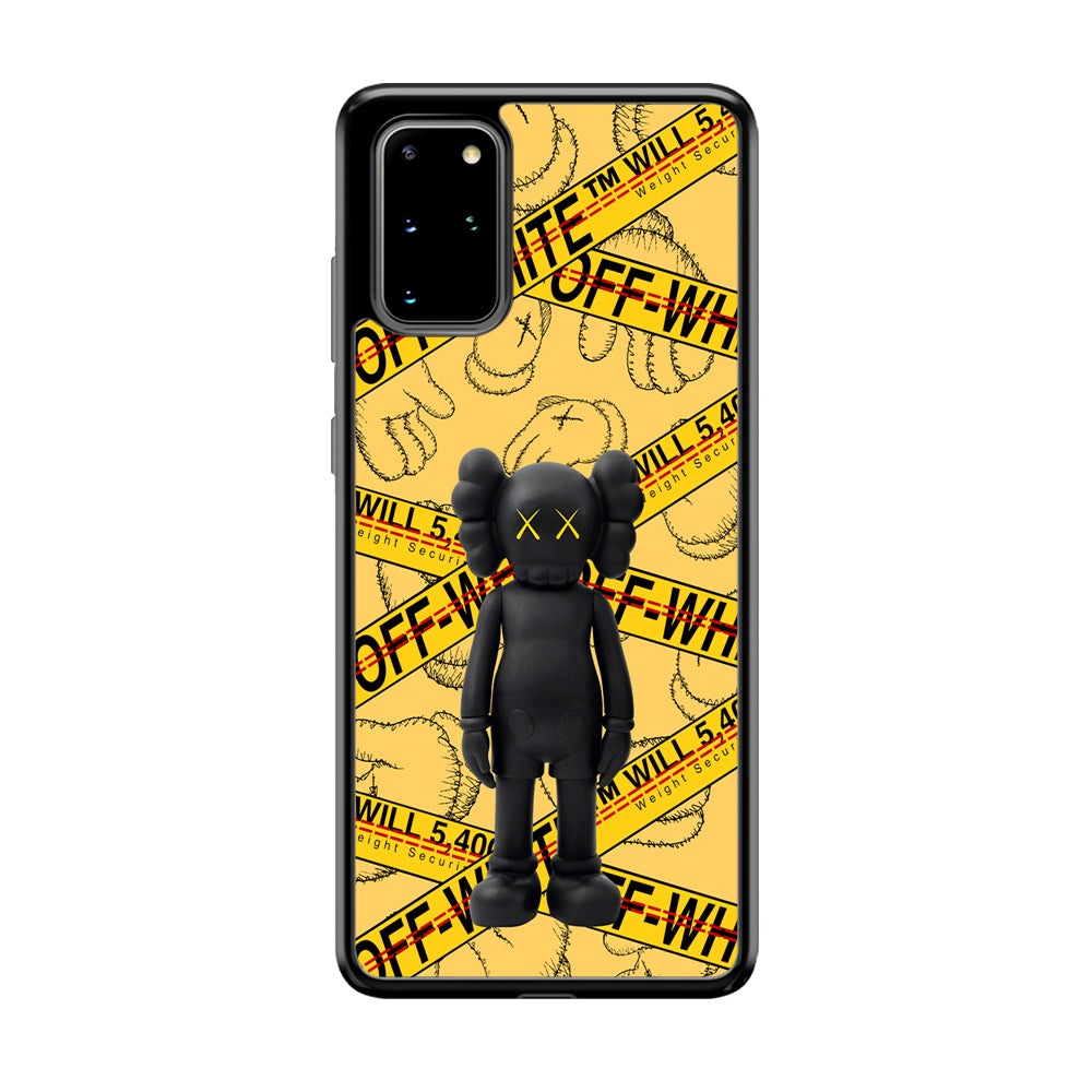 Kaws x Off White Yellow Belt Samsung Galaxy S20 Plus Case | Slim Rubber Case for Samsung Galaxy S20 Plus