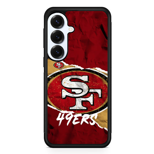 San Francisco 49ers Abstract Samsung Galaxy S25 Plus Case | Slim Rubber Cover for Samsung Galaxy S25 Plus