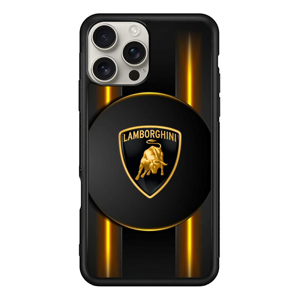 Lamborghini Light Up The Darkness iPhone 16 Pro Max Case | Durable Everyday Protective Cover