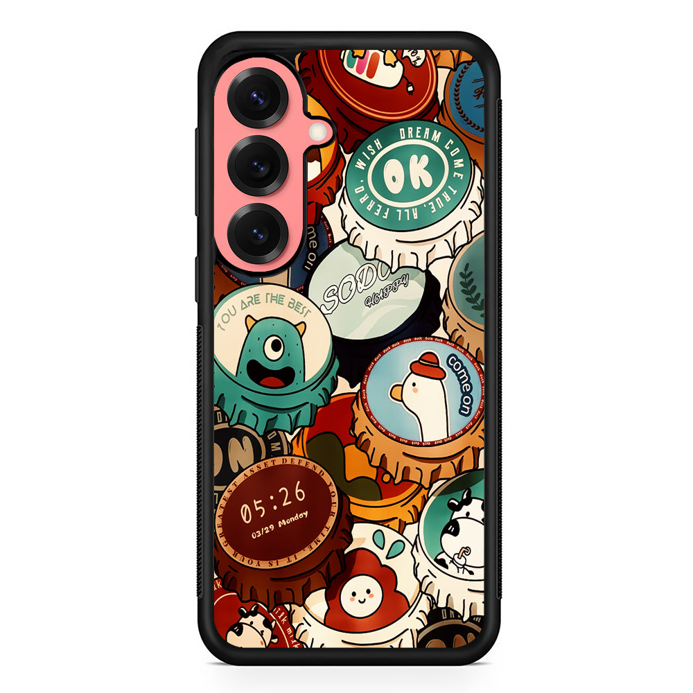 Collection of Bottle Caps Samsung Galaxy S25 Case | Protective Case for Samsung Galaxy S25