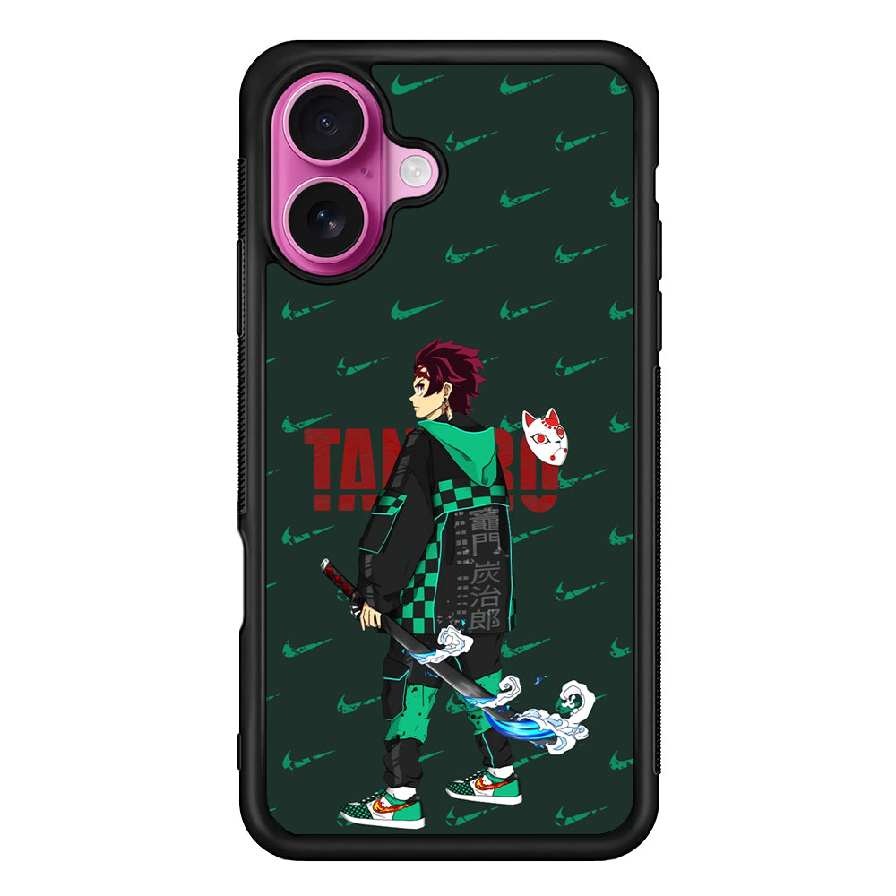 Nike on Tanjiro Suit iPhone 17 Case - Slim Rubber Case for iPhone 17