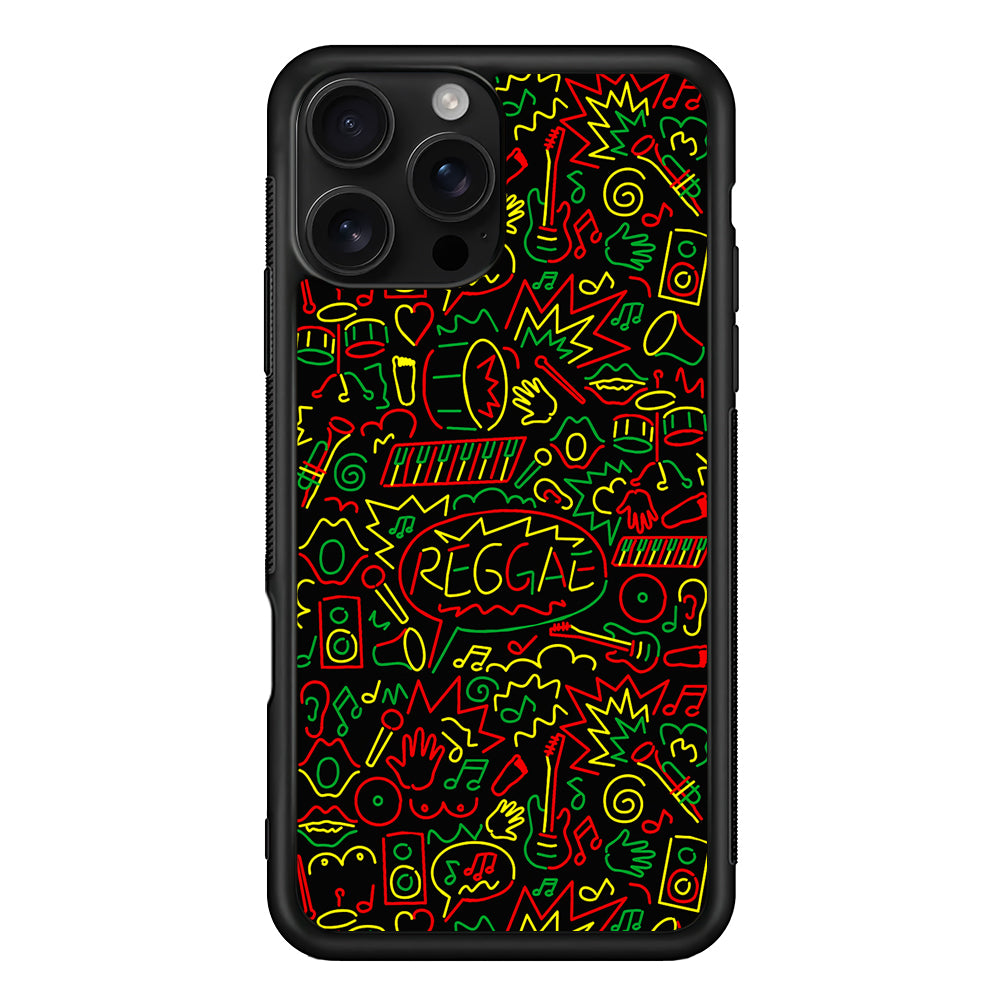Reggae Music Rasta Art iPhone 16 Pro Case | Durable Protective Case for iPhone 16 Pro