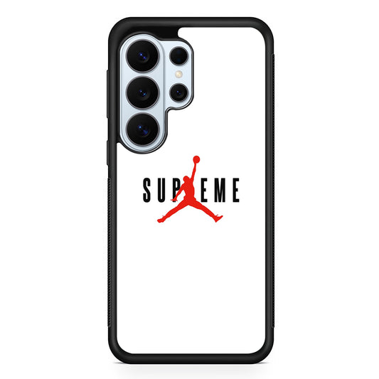 Jordan X Supreme White Background Samsung Galaxy S26 Ultra Case | Protective Phone Cover